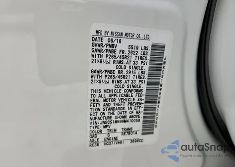 2017 Infiniti Qx70 z USA, uszkodzony, nr VIN JN8CS1MW9HM410056